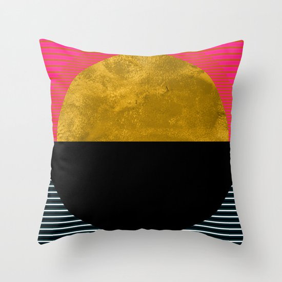 Abstract Sunset Throw Pillow