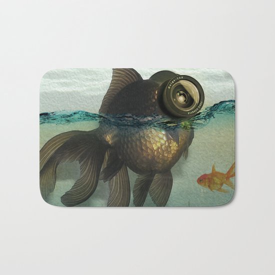 Fish eye lens Bath Mat