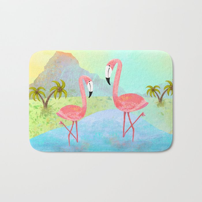 Flamingo Sunset Bath Mat
