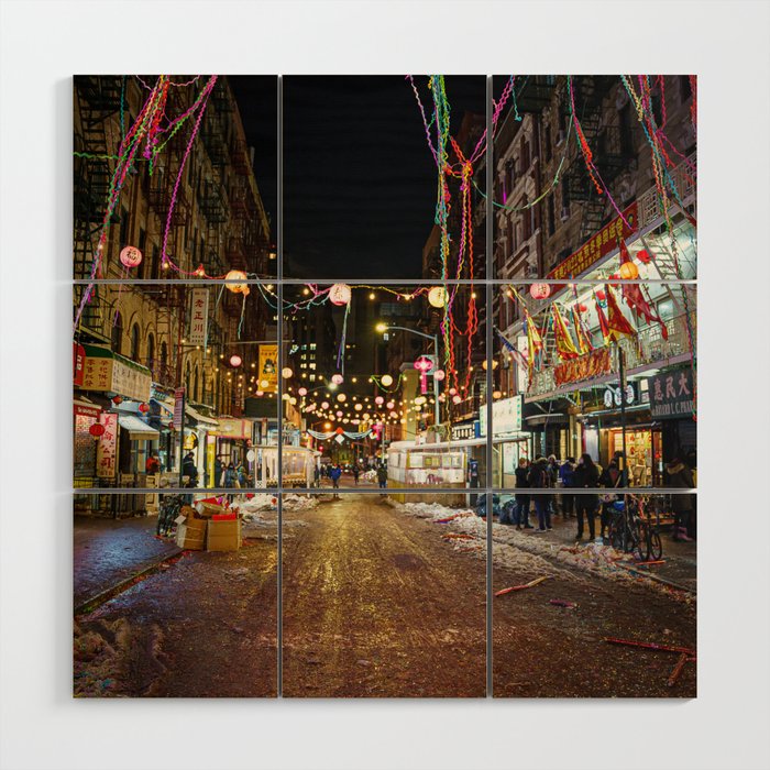 Lunar New Year in Chinatown | New York City | Travel Photography Wood Wall Art
