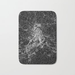 Linz Black Map Bath Mat