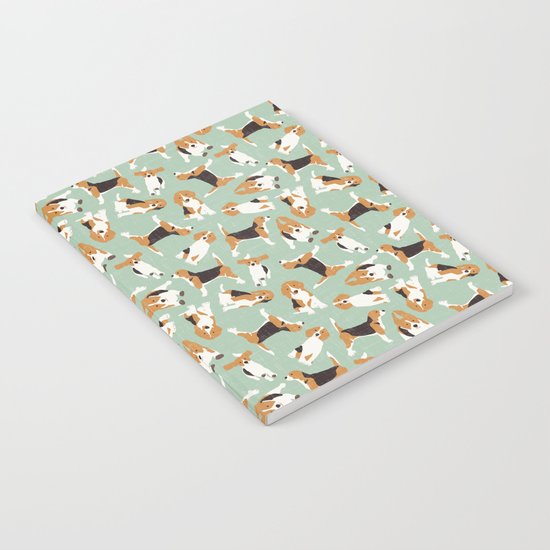 beagle scatter mint Notebook