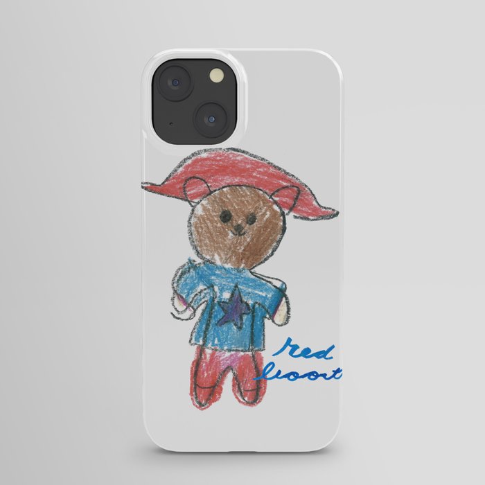 Red Boot Bear iPhone Case