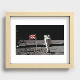 British Flag on the Moon Recessed Framed Print
