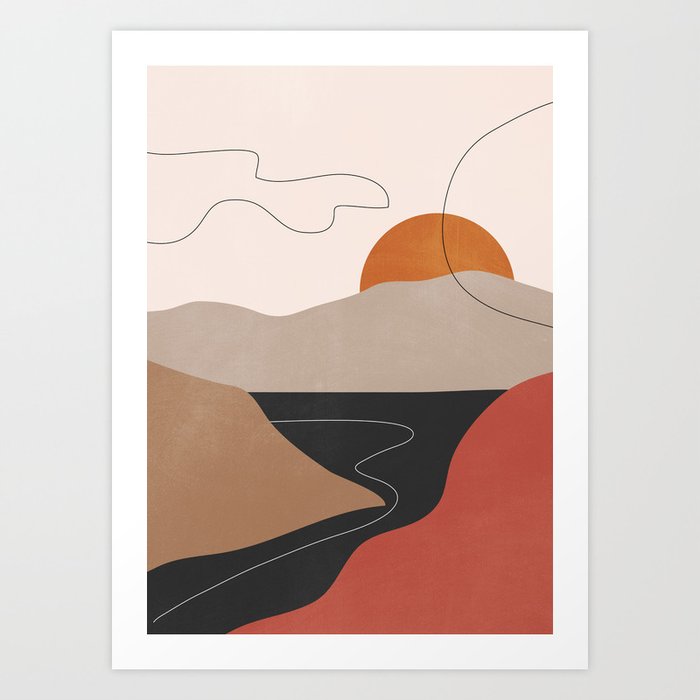 Abstract Art / Landscape 2 Art Print by ThingDesign | Society6