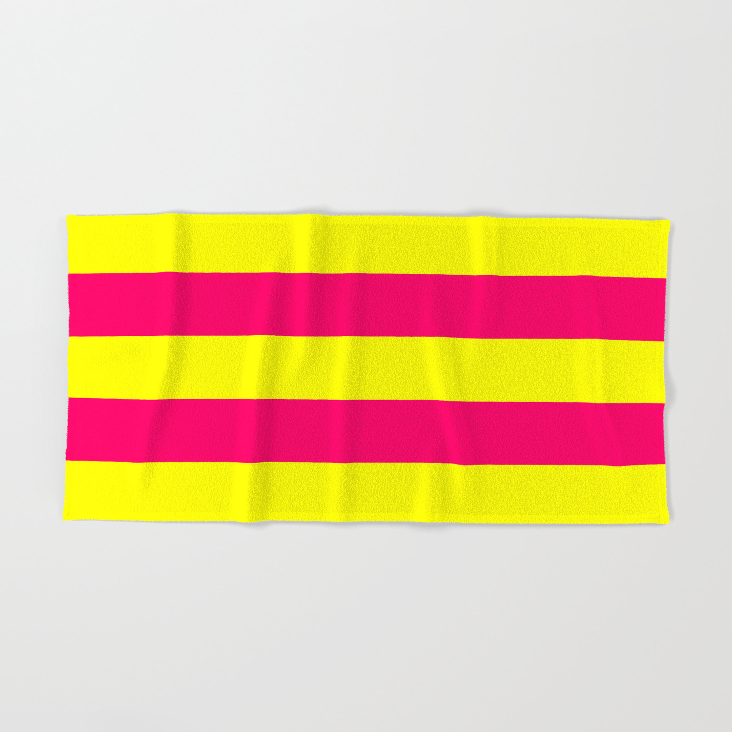 yellow striped bath towels