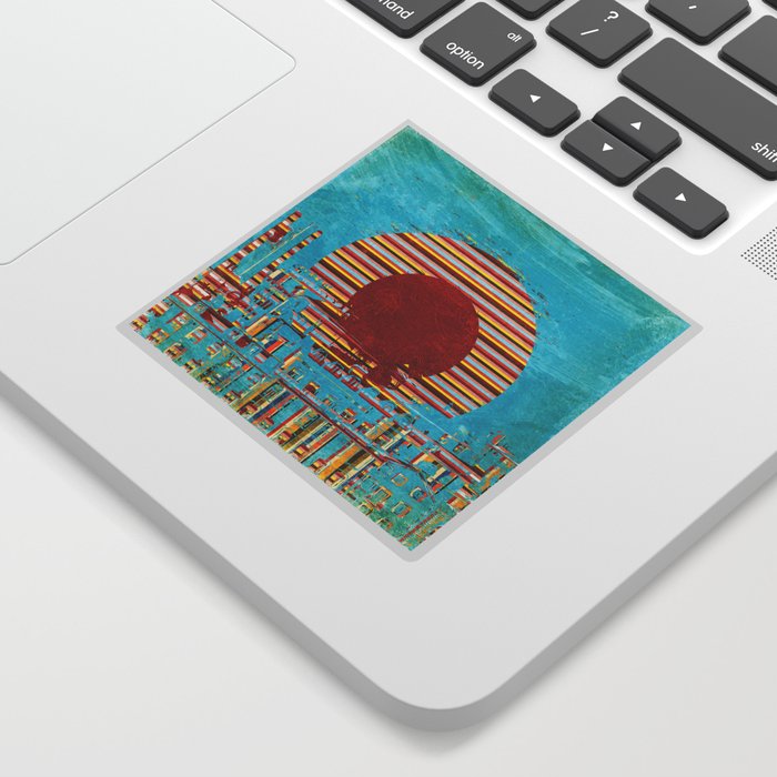 Sunset over Alfama - Abstract Collage Sticker