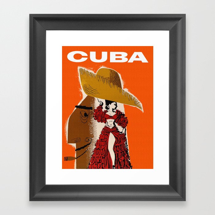 Vintage Travel Ad Cuba Framed Art Print