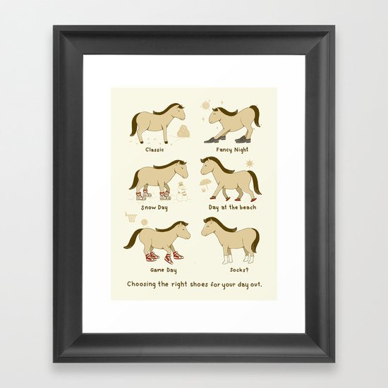 Horse Shoes Framed Art Print