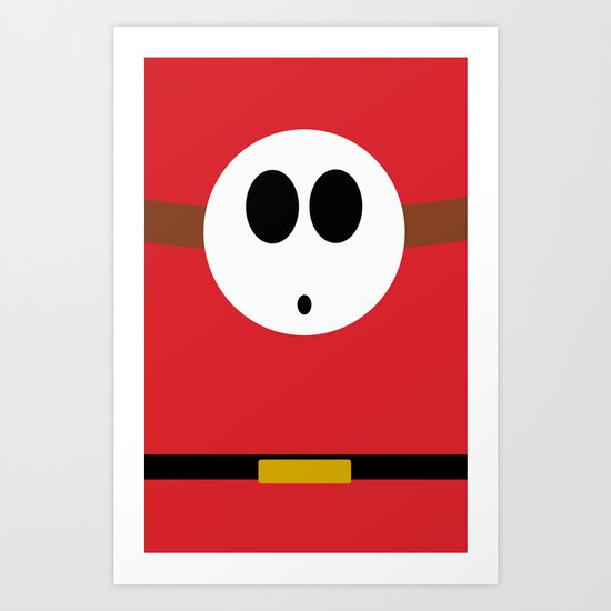 Minimalist Shy Guy Art Print