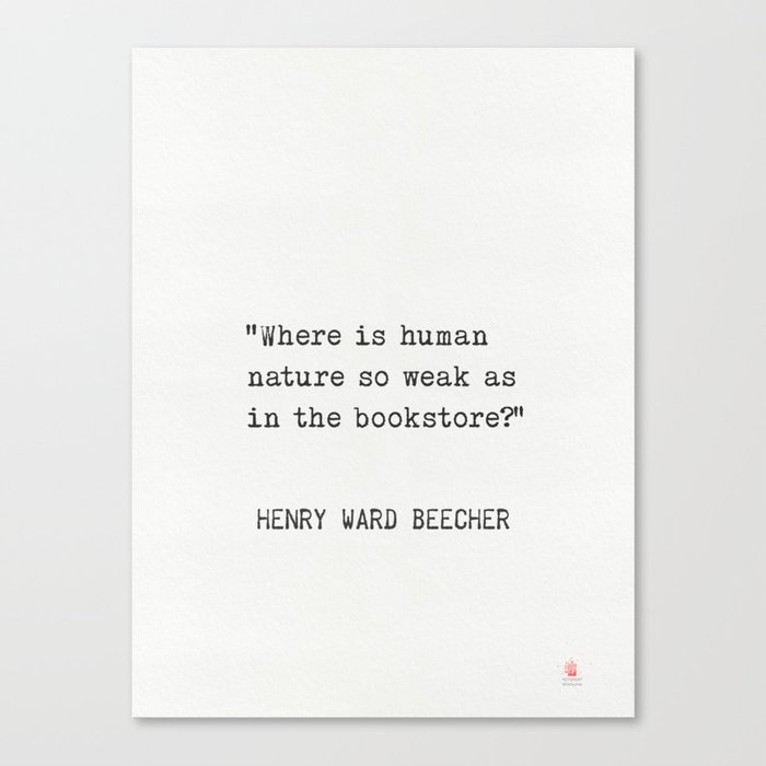 Henry Ward Beecher quotation Canvas Print