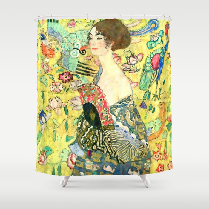 Gustav Klimt Lady With Fan Shower Curtain By Alexandra Arts Society6
