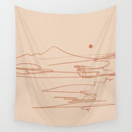 Line Mountain Sunset. Wall Tapestry
