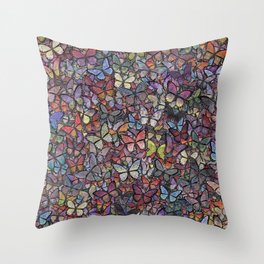 butterfly kaleidoscope Throw Pillow