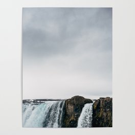 Land of Ice and Fire Art Print || Iceland, Godafoss waterfall Poster
