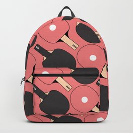 Red Ping Pong / Table Tennis Pattern Backpack