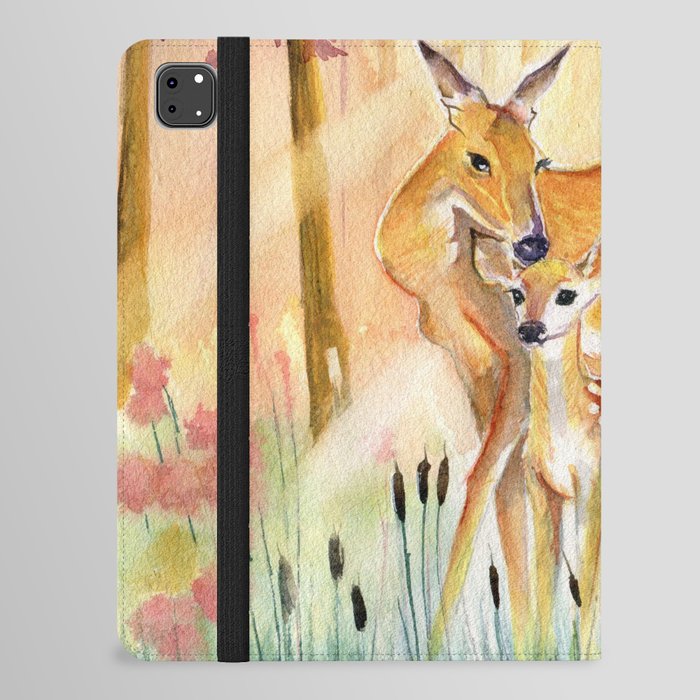 Mom and Little Deer iPad Folio Case