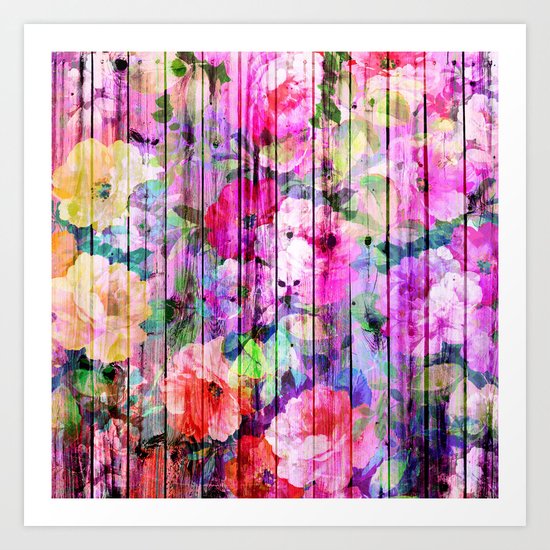 Flowers in the Wood Art Print
