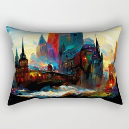 City from a colorful Universe Rectangular Pillow