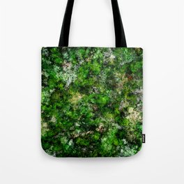 Damp green rocks Tote Bag