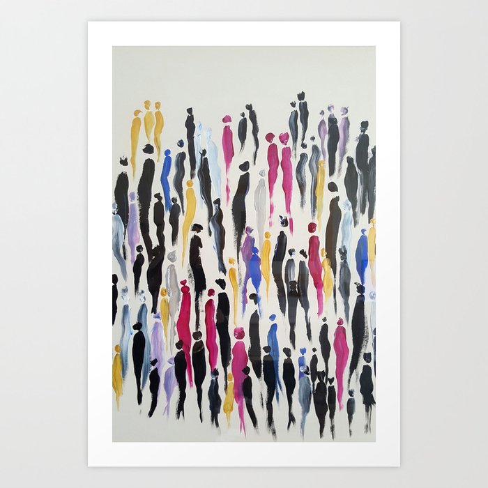 Figures By Lynn Ede Acrylic Painting Artwork Friends And Family