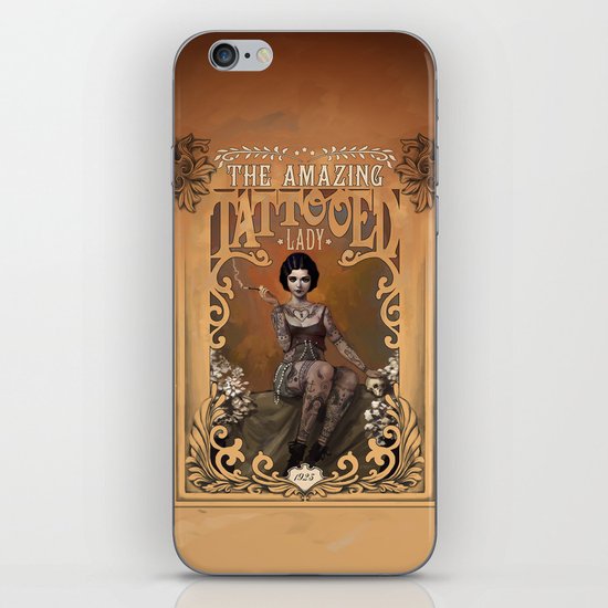 The Amazing Tattooed Lady iPhone & iPod Skin