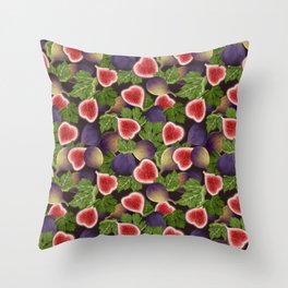 Juicy tropical figs Throw Pillow