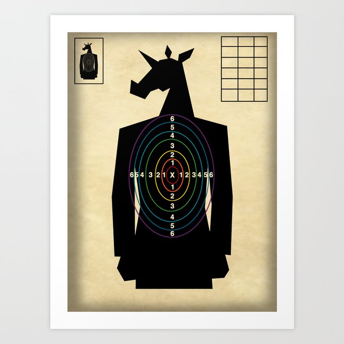 Shooting Target Unicorn Art Print By Thatssounicorny Society6