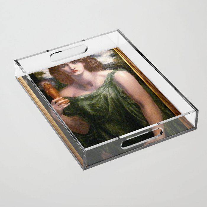Dante Gabriel Rossetti Mnemosyne Acrylic Tray