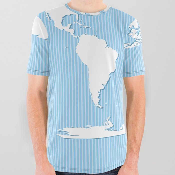 World map All Over Graphic Tee