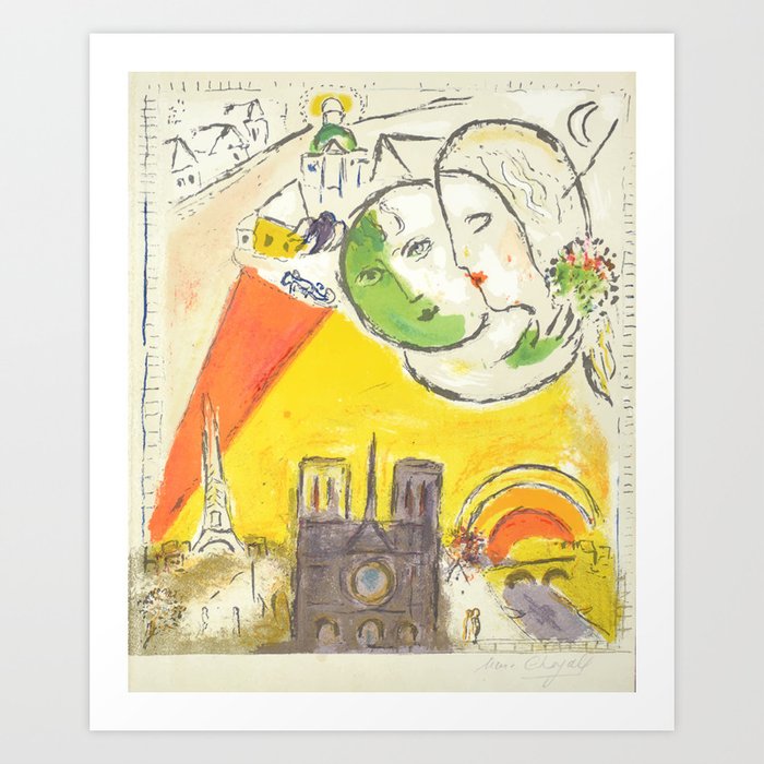 Le Dimanche (On Sundays) 1954 T Shirt, Marc Chagall Artwork Le Dimanche (On Sundays) 1954 T Shirt, Marc Chagall Artwork