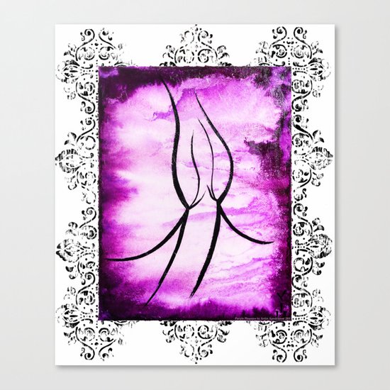 Purple Pleasure Ornate Canvas Print