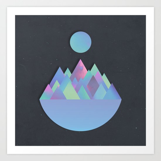Moon Peaks Alternative Art Print