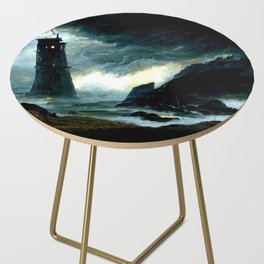 A lighthouse in the storm Side Table