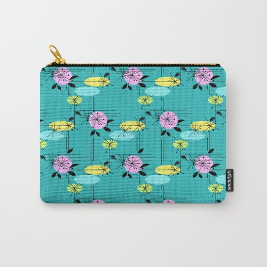 Retro . Turquoise . Carry-All Pouch