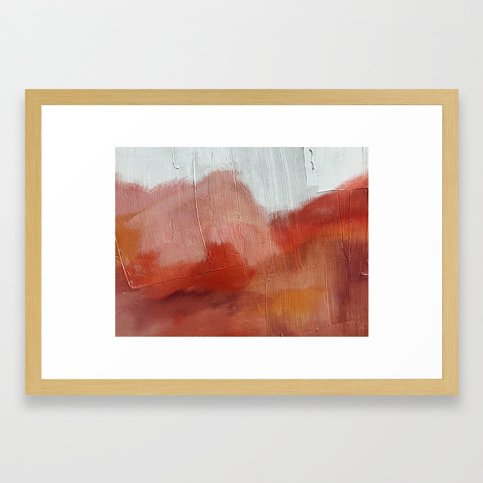 Desert Journey 2 A Textured Abstract Piece In Pinks Reds And