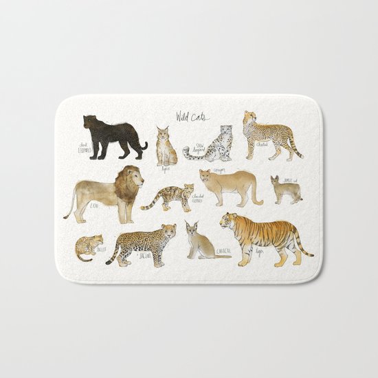 Wild Cats Bath Mat