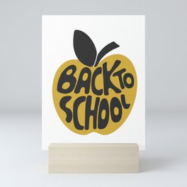 Back To School Apple Lettering Mini Art Print