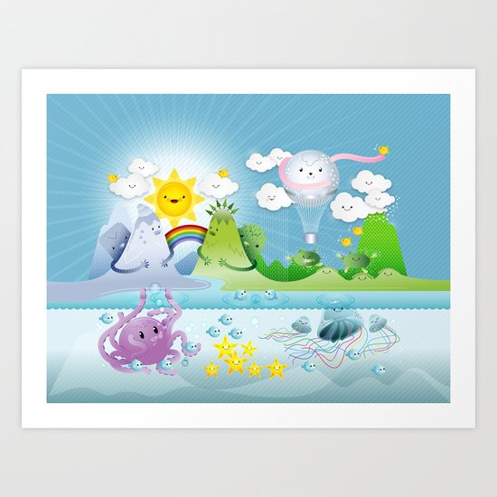 Happy land Art Print
