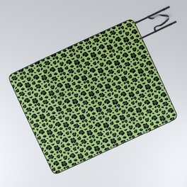 Green Leopard Print 02 Picnic Blanket