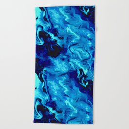 Blue Swirls Beach Towel