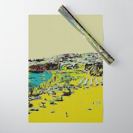 Travel poster - Albufeira beach, Algarve Portugal vintage travel Wrapping Paper
