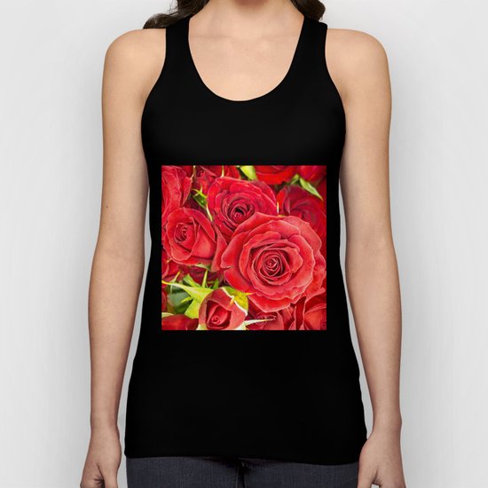Stunning red roses Unisex Tank Top