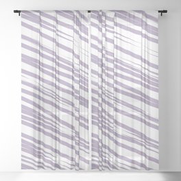 Light purple stripes background Sheer Curtain