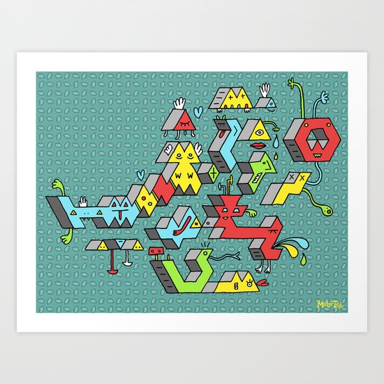 Blockheads Art Print