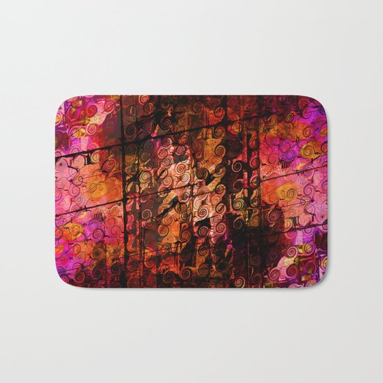 Compelling, Abstract Landscape Art Lines Swirls Bath Mat