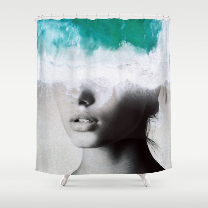 It comes and goes in waves Shower Curtain