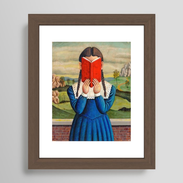 Into Her Book young female portrait painting by Brenda Beerhorst Poster by  Jeanpaul Ferro