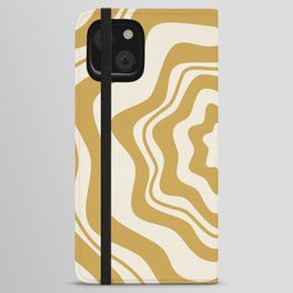 boho floral - cream and mustard iPhone Wallet Case