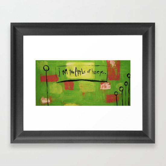 I am the apple of his eye Framed Art Print